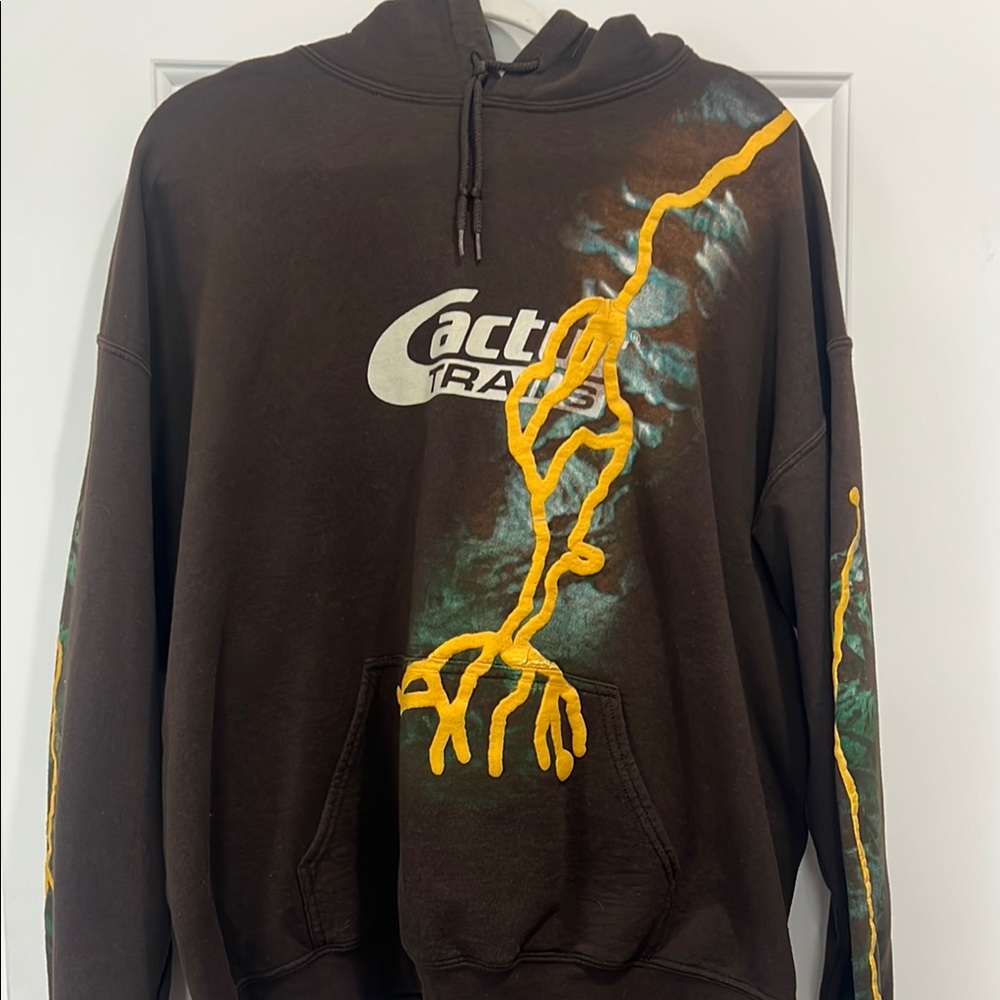 Travis Scott Cactus Trails Brown Hoodie with Yellow and Green Accents